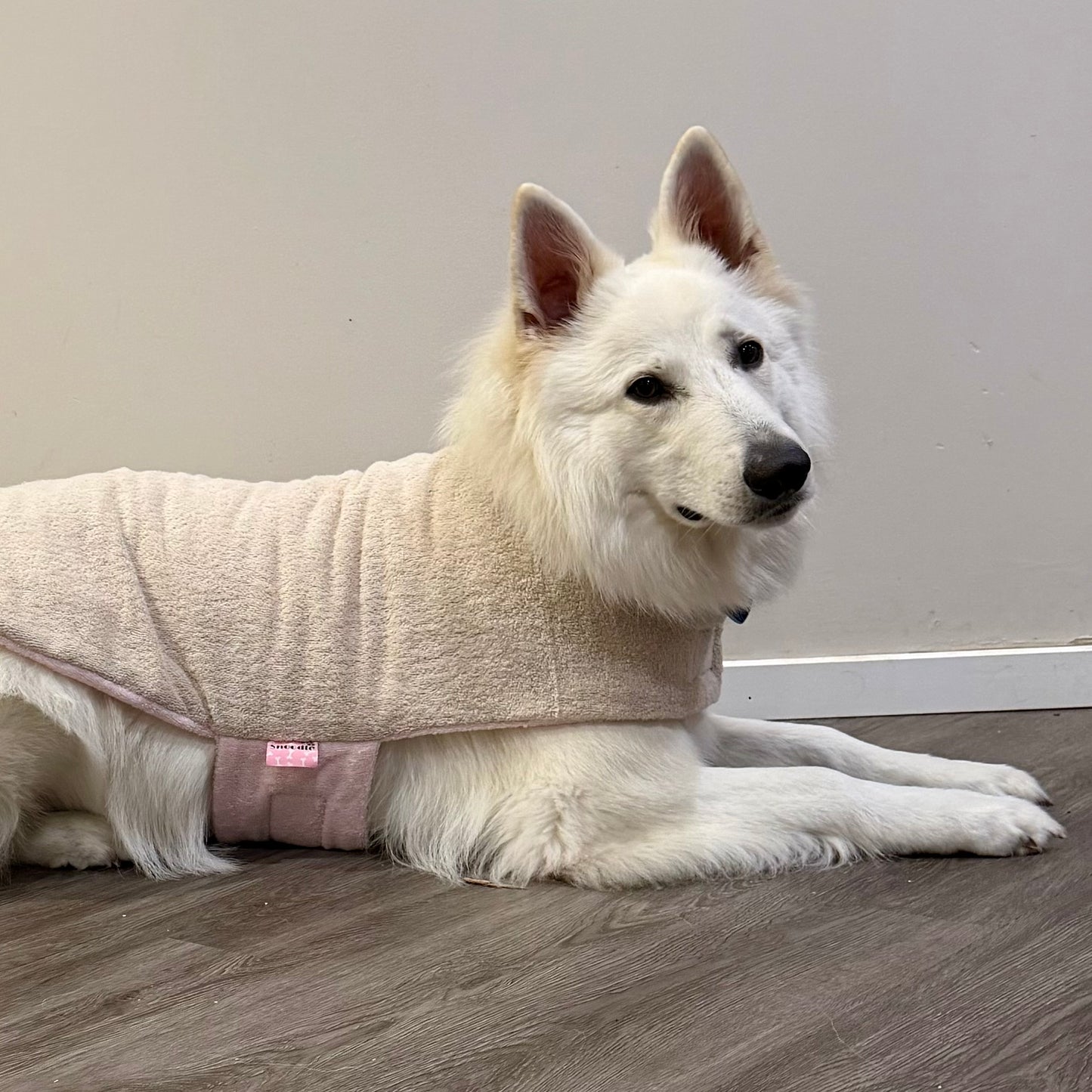 Towelwear Pink Beige Dog Coat