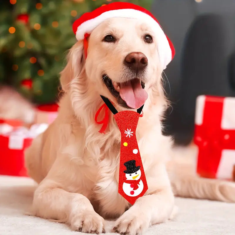Christmas Snowman Dog Tie