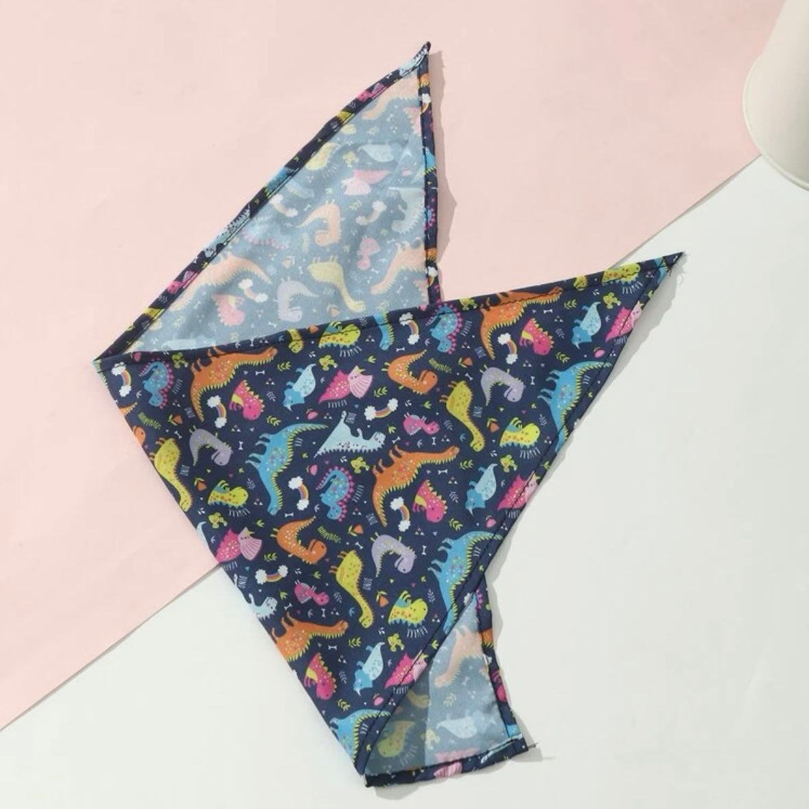 Cartoon Dinosaur Pattern Dog Bandana