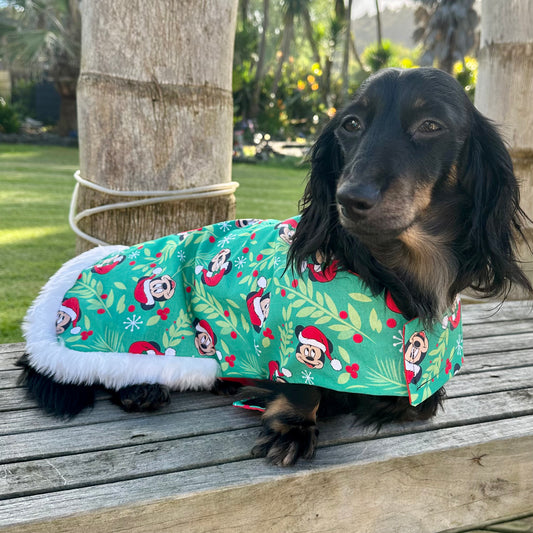 Christmas Mickey Mouse Dog Coat