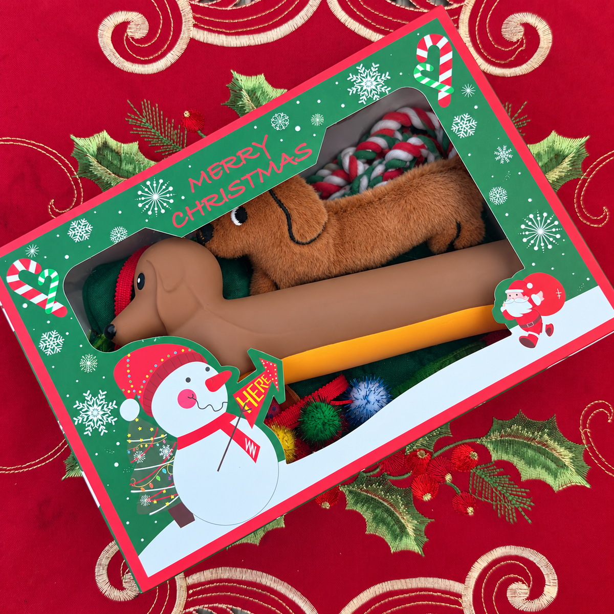 Dachshund Christmas Gift Box