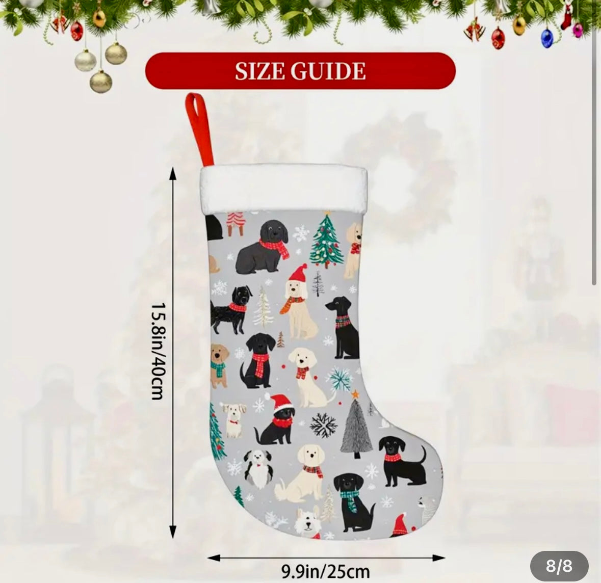 Adorable Dog Christmas Stocking