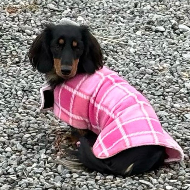 Daywear Pink Tartan Dog Coat