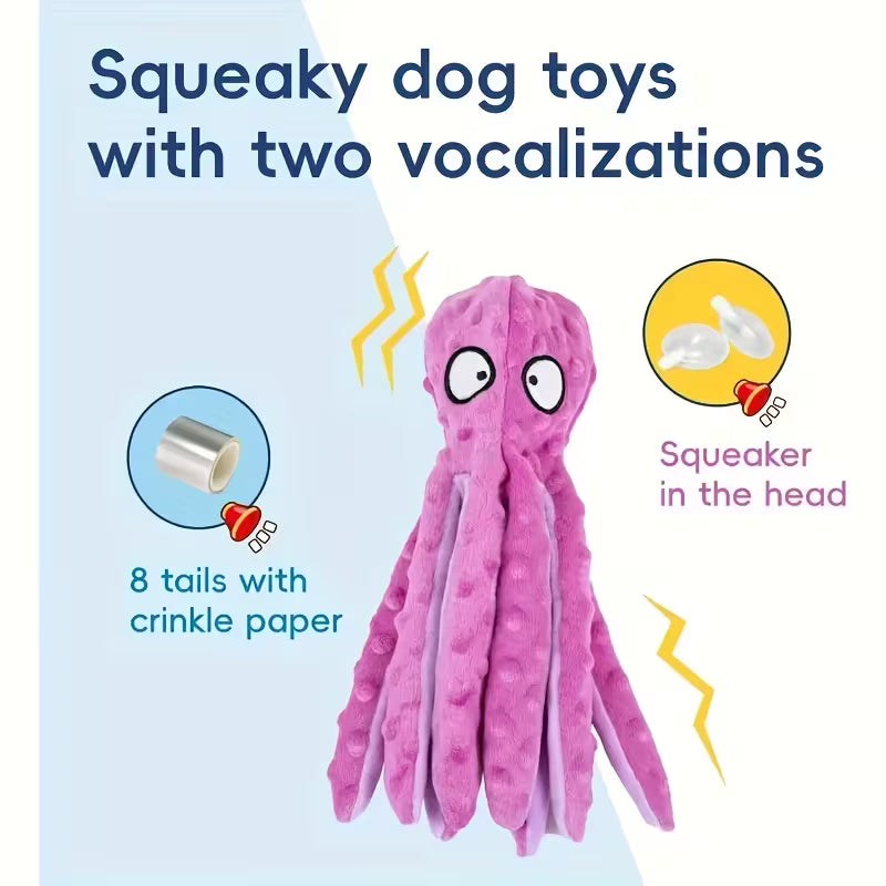 Octopus Dog Toy Purple