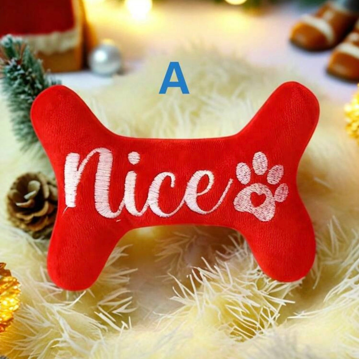 Naughty or Nice 2 Piece Plush Dog Toys