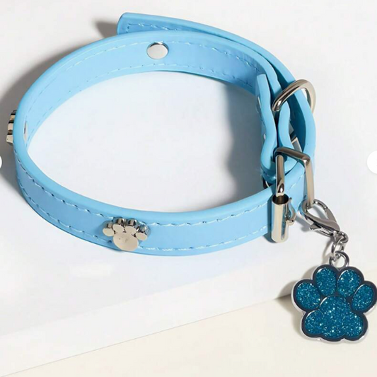 Blue Paw Collar plus FREE Collar Charm