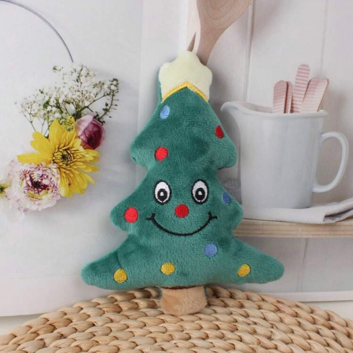 Plush Christmas Tree Dog Toy