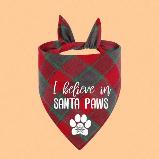 Christmas Red Pattern Dog Bandana