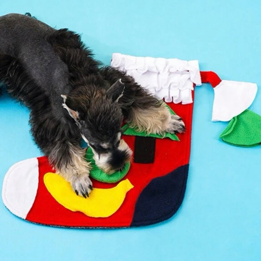Christmas Stocking Dog Snuffle Mat