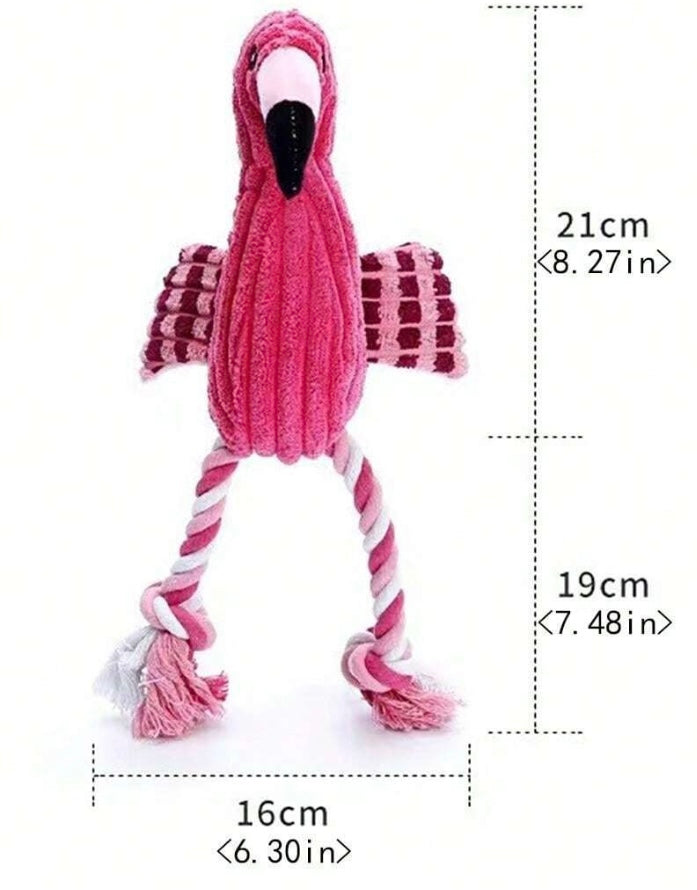 Flamingo Plush Squeaky Pet Chew