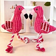 Flamingo Plush Squeaky Pet Chew