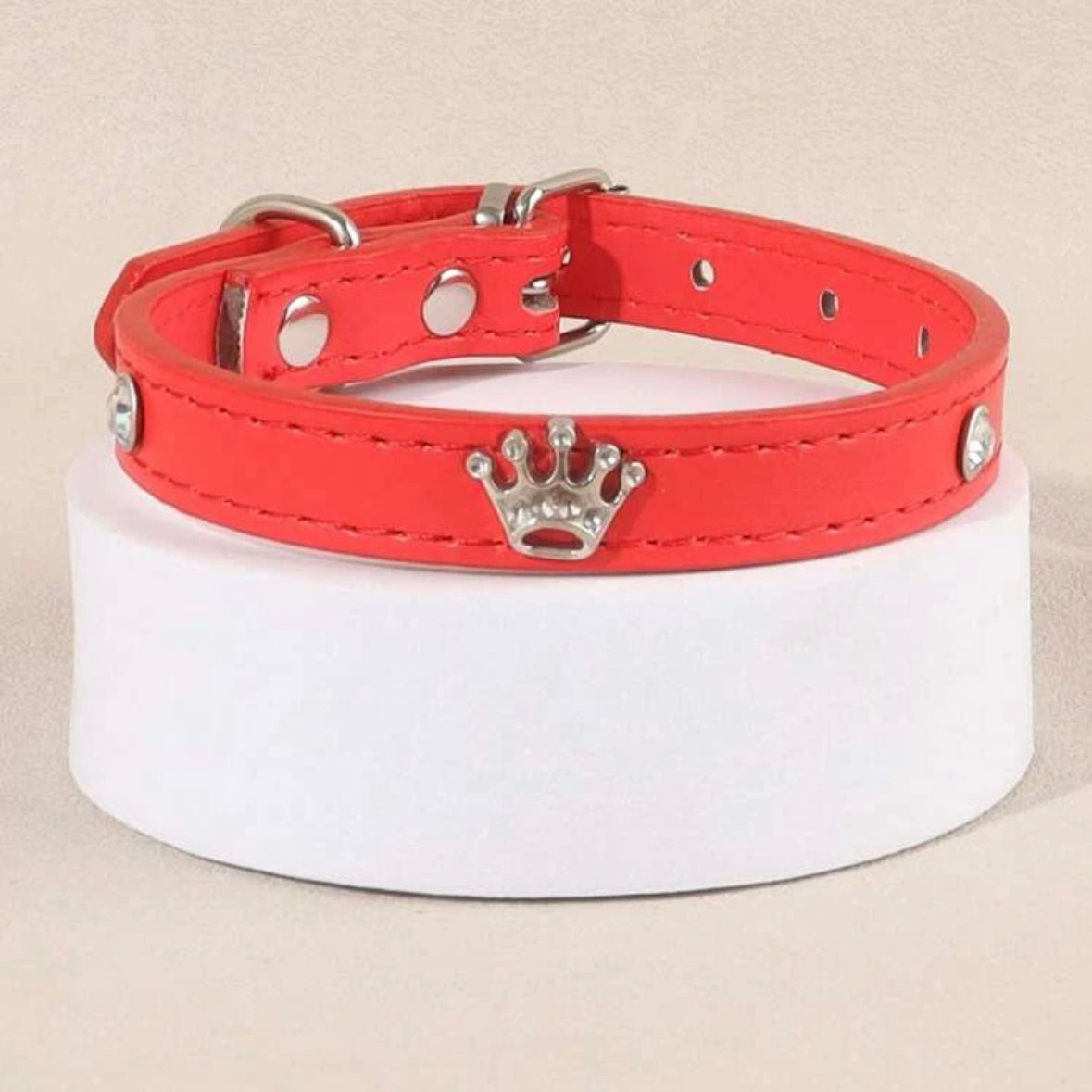 Red Crown Dog Collar