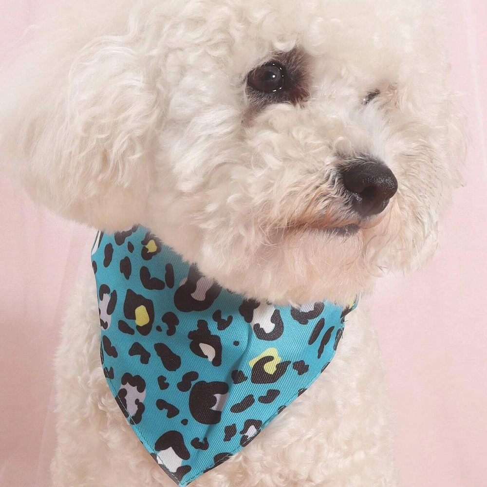 Leopard print dog bandana hot sale
